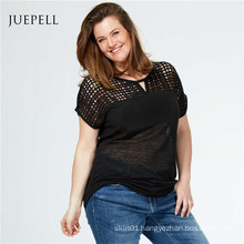 Plus Size Lace Women Casual T Shirt